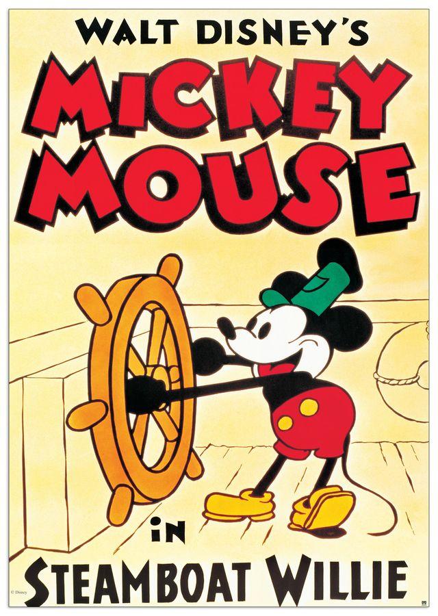 artopweb Disney - Mickey Mouse In Steamboat Willie Decorative MDF Panel (68x98cm)