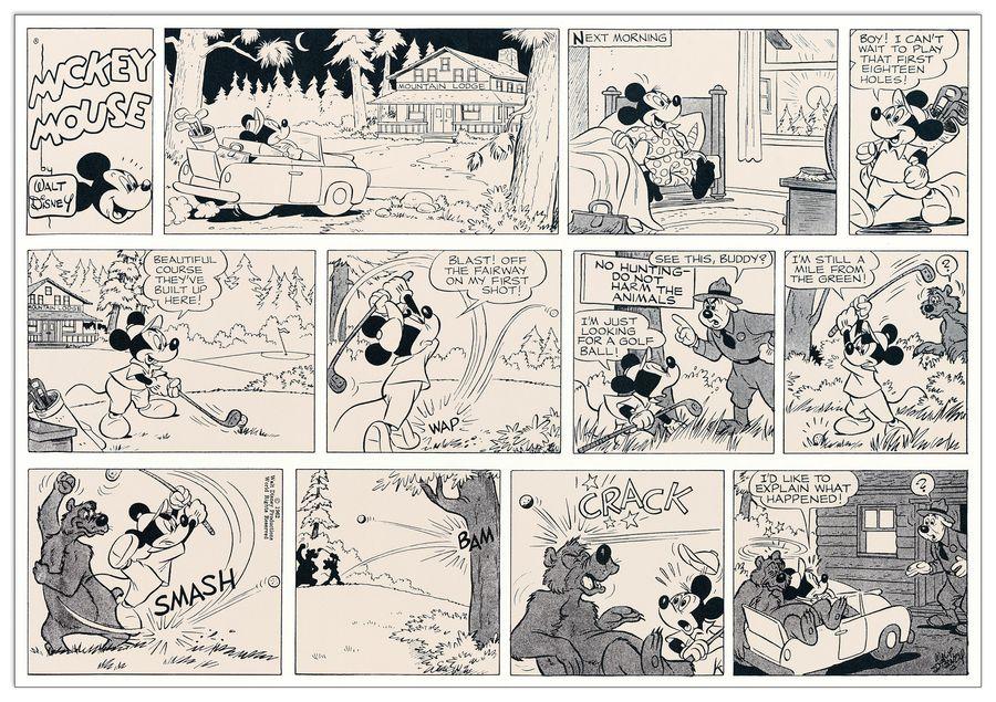 artopweb Disney - Mickey On The Fairway Decorative MDF Panel (81x56cm)