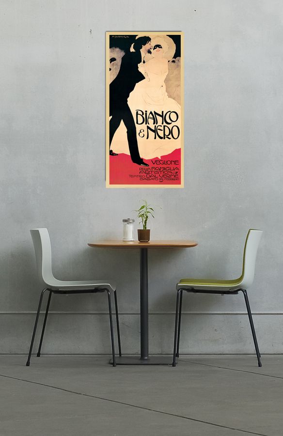 Artopweb Dudovich - Bianco & Nero Decorative MDF Panel (45x90cm)