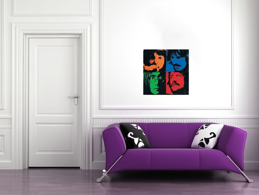 Artopweb Edlinger - The Beatles Decorative MDF Panel (80x80cm)