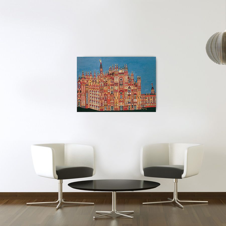 Artopweb Emerik Fejes - Duomo Milano 1966 Decorative MDF Panel (80x56cm)