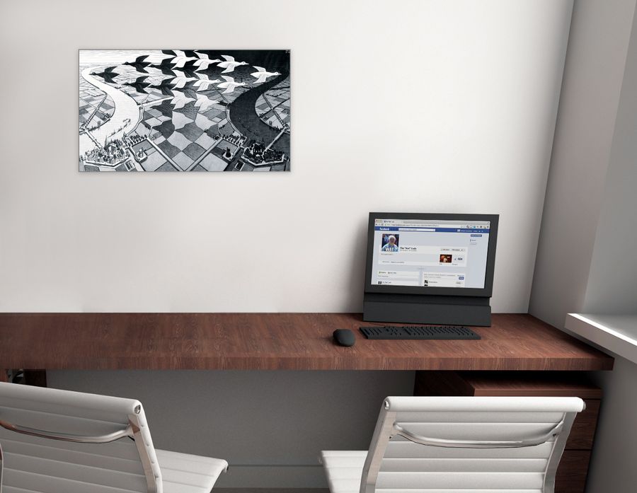 Artopweb Escher - Day And Night Decorative MDF Panel (70x50cm)