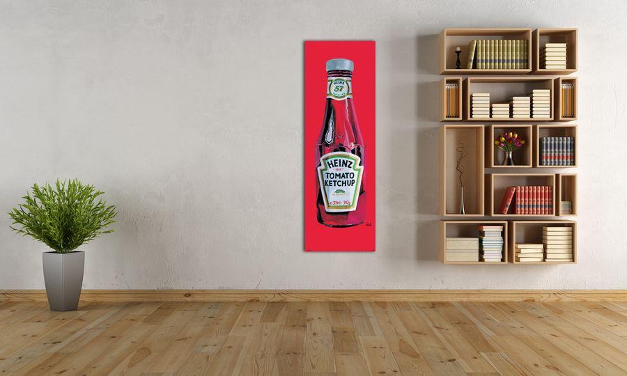 Artopweb Essential Sauce Heinz Tomato Ketchup Decorative MDF Panel (53x158cm)