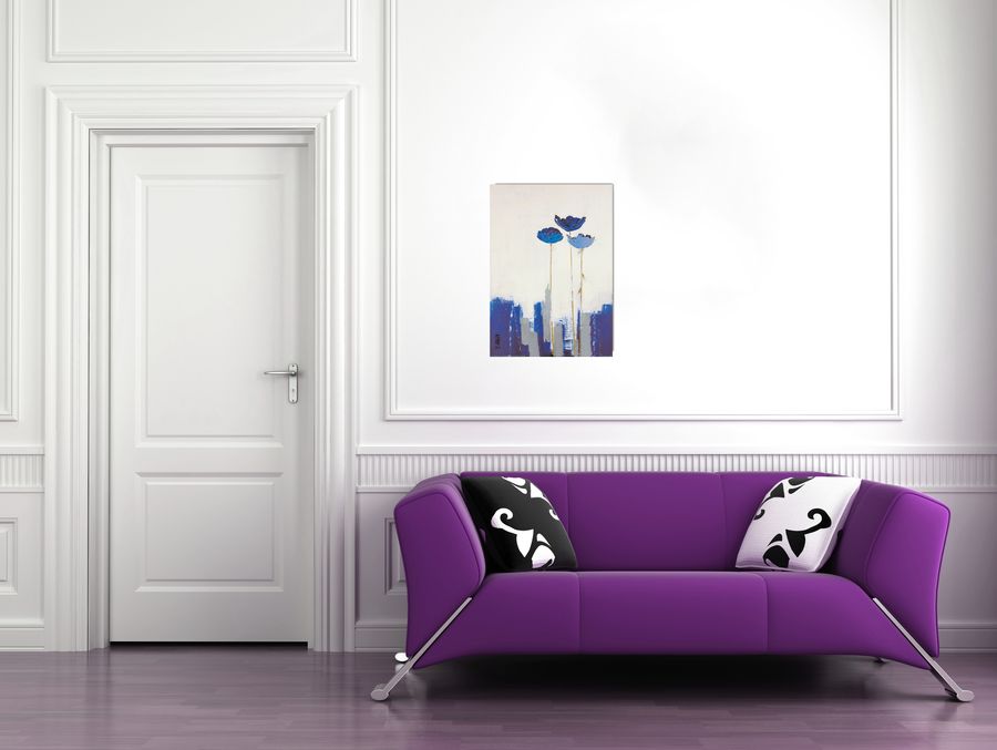 Artopweb Estudio Art - Fiory Azul Decorative MDF Panel (50x70cm)