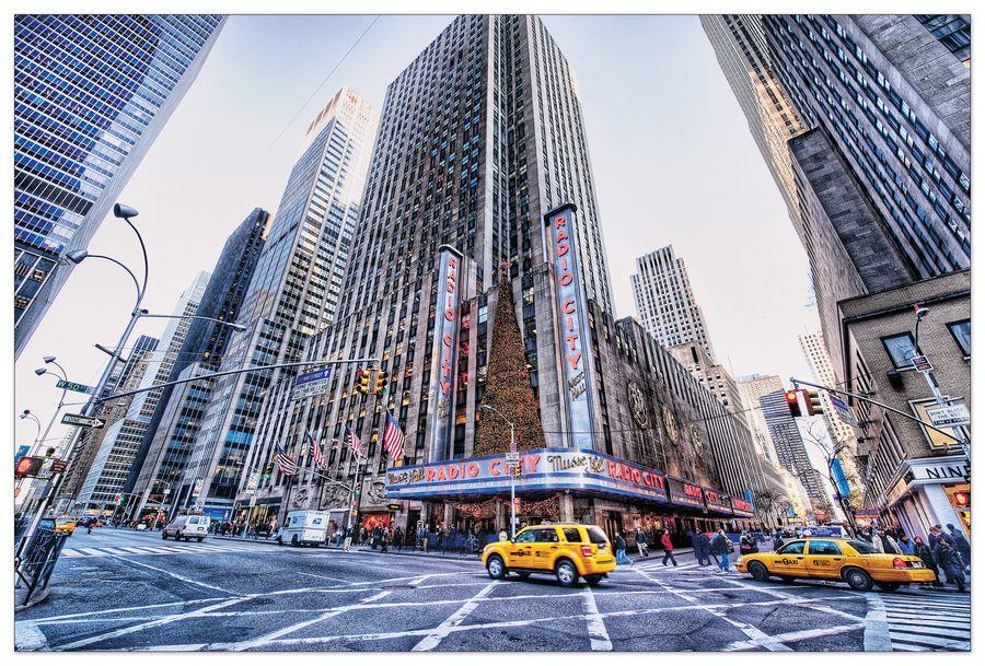 artopweb Feldmann - Radio city music hall Decorative MDF Panel (120x80cm)