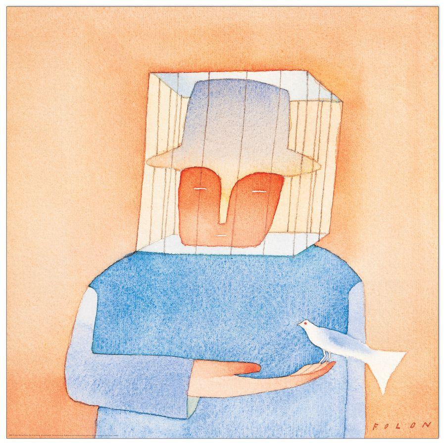 artopweb Folon - Oui La Libertè Decorative MDF Panel (70x70cm)