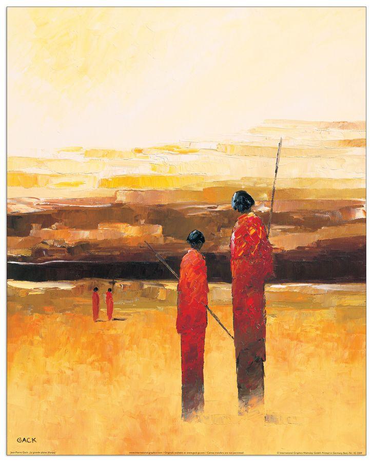 artopweb Gack - La Grande Plaine (Kenya) Decorative MDF Panel (40x50cm)