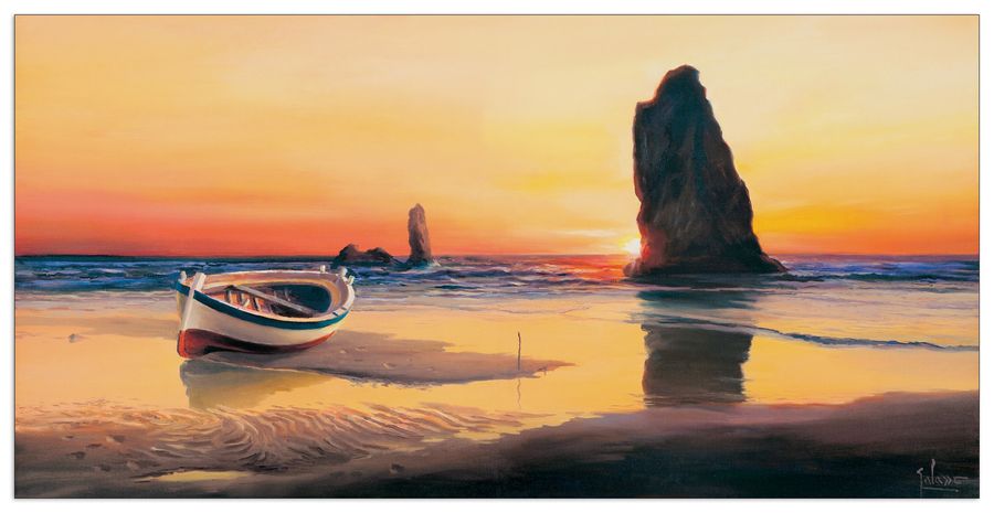 artopweb Galasso - L'impronta del Tramonto Decorative MDF Panel (100x50cm)