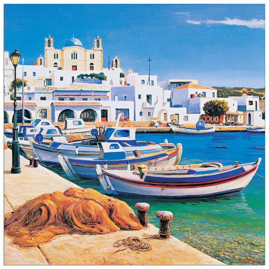 artopweb Galasso - Porticciolo Mediterraneo Decorative MDF Panel (40x40cm)