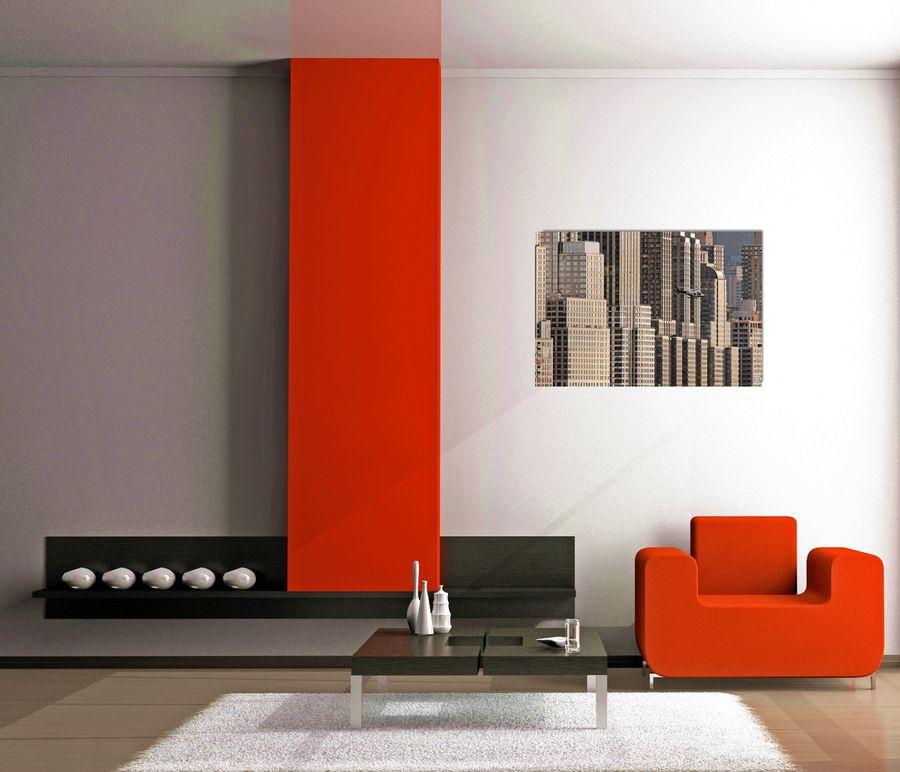 Artopweb Gans - New York Helicopter Decorative MDF Panel (80x54cm)