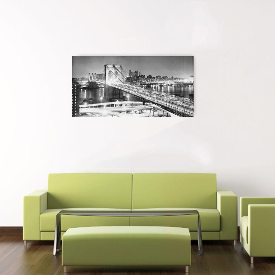 Artopweb Gendreau - Brooklyn Bridge At Night Decorative MDF Panel (140x70cm)