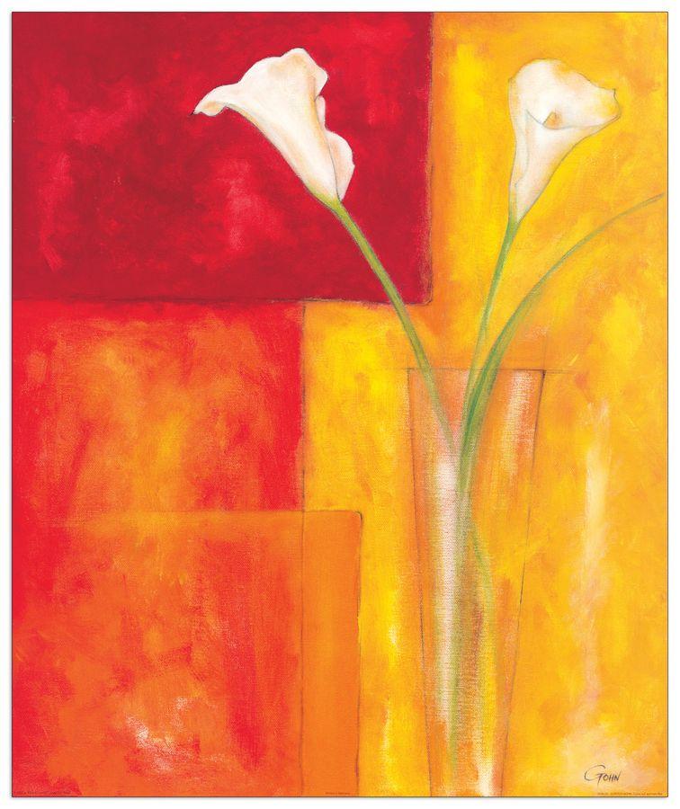 artopweb Gohn - Callas auf warmen rot Decorative MDF Panel (50x60cm)