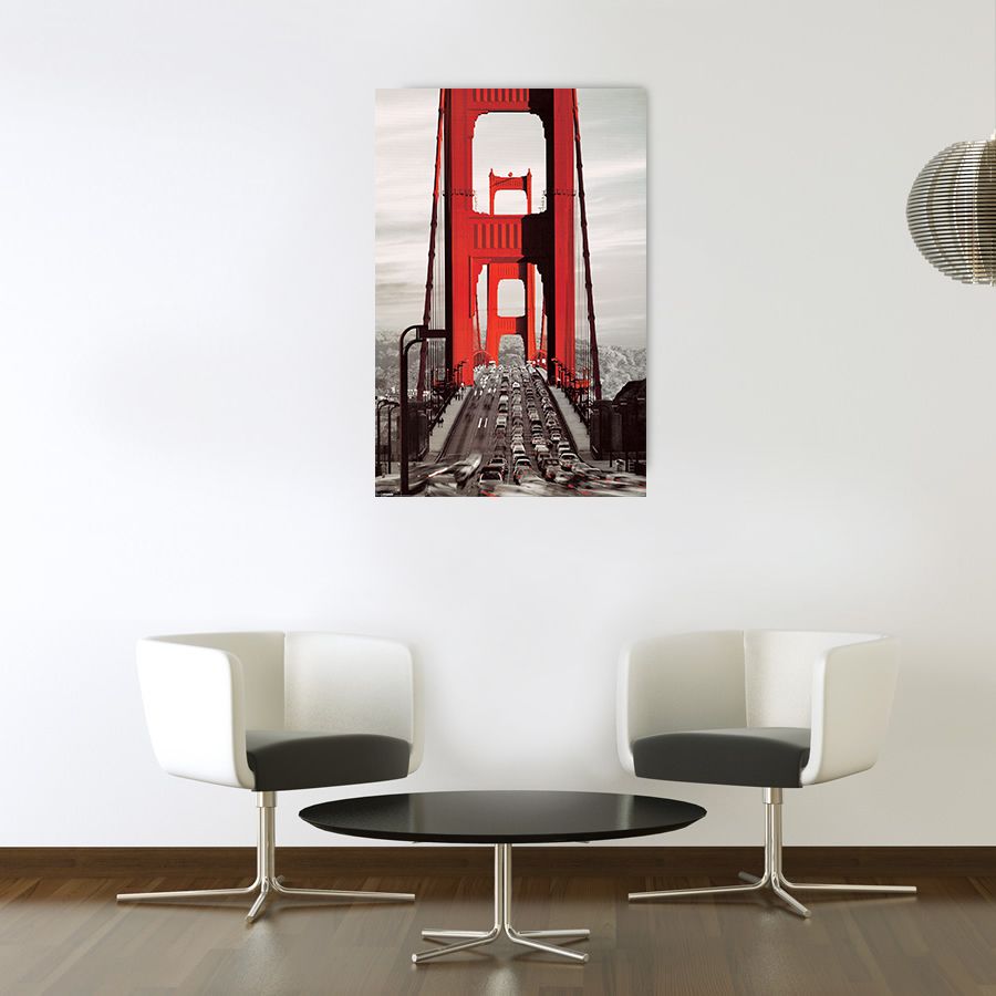 Artopweb Golden Gate - Golden Gate Bridge (San Francisco) Decorative MDF Panel (60x90cm)