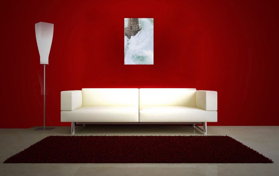 Artopweb Guichard - Storm-Swept Lighthouse Decorative MDF Panel (44x71cm)