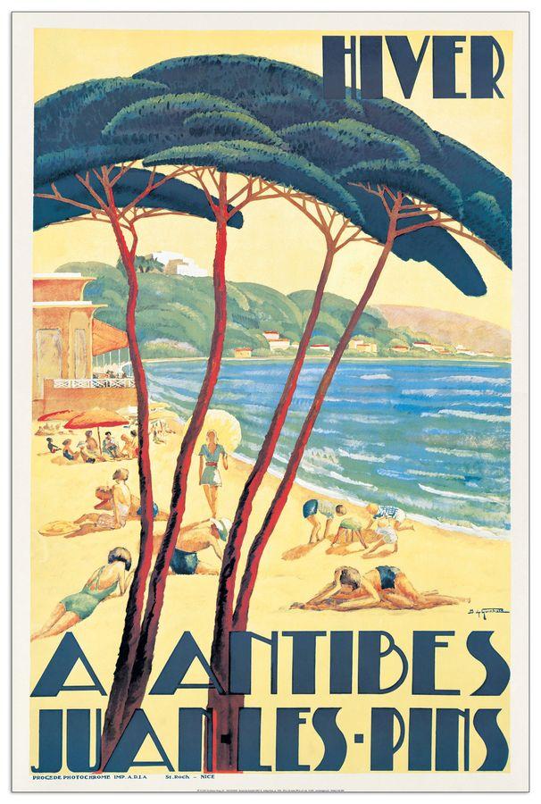 artopweb Guinhald - Antibes / Hiver Ca. 1930 Decorative MDF Panel (60x91cm)