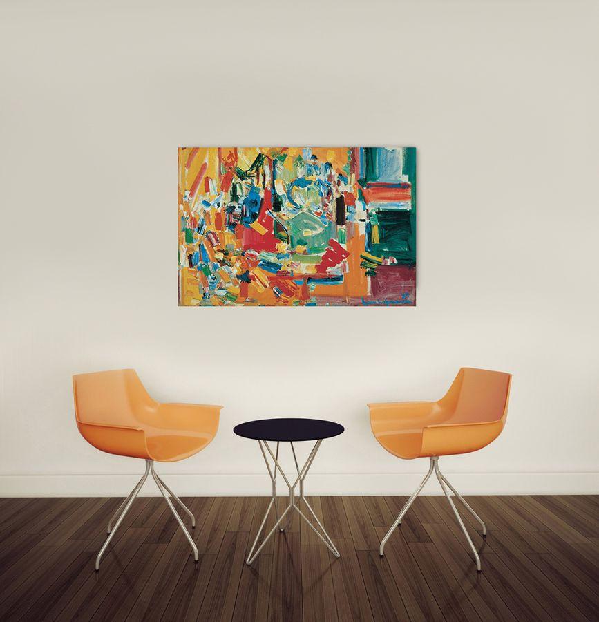 Artopweb Hans Hoffman - Dominanza Orchestrale In Giallo 1954 Decorative MDF Panel (90x60cm)