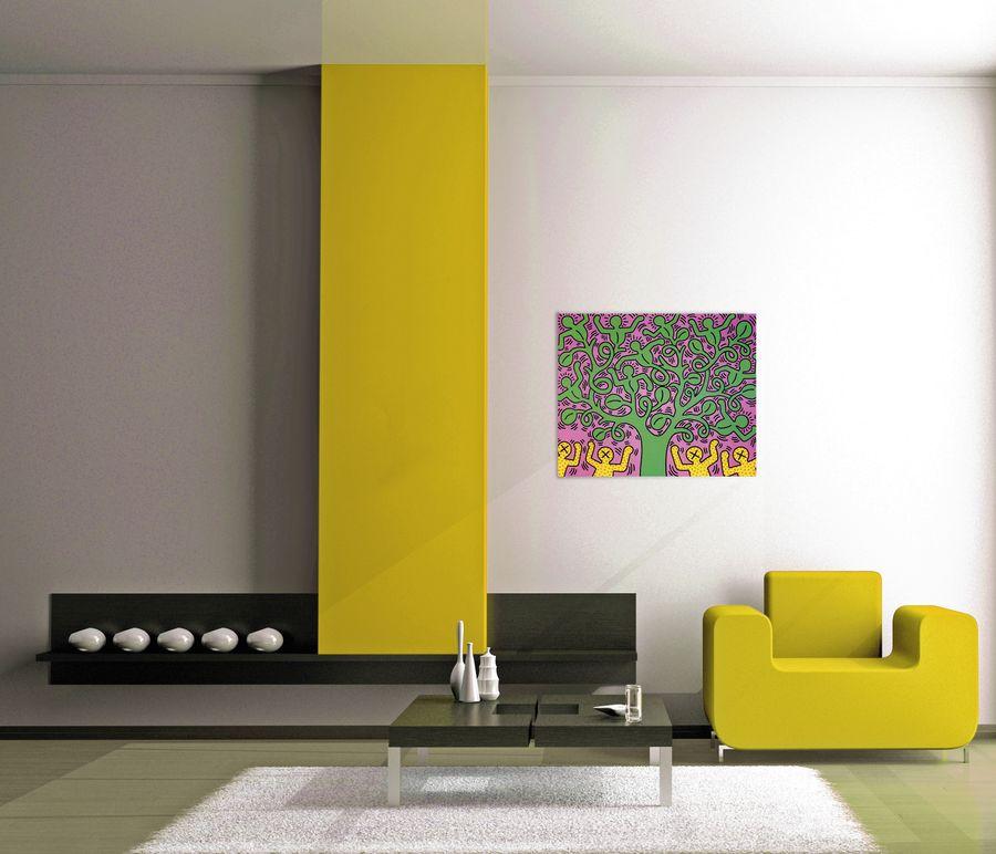 Artopweb Haring - Albero Della Vita Decorative MDF Panel (60x50cm)