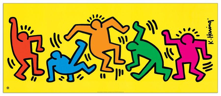 artopweb Haring - Sans Titre Decorative MDF Panel (120x50cm)