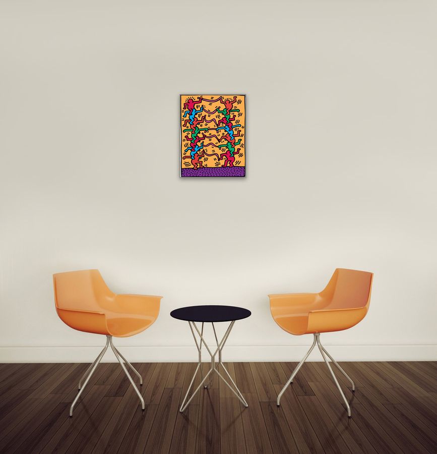 Artopweb Haring - Senza Titolo 1985 Decorative MDF Panel (43x54cm)