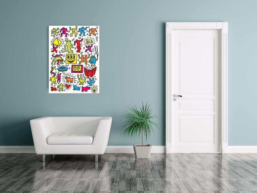 Artopweb Haring - Untitled 1984 Decorative MDF Panel (60x80cm)