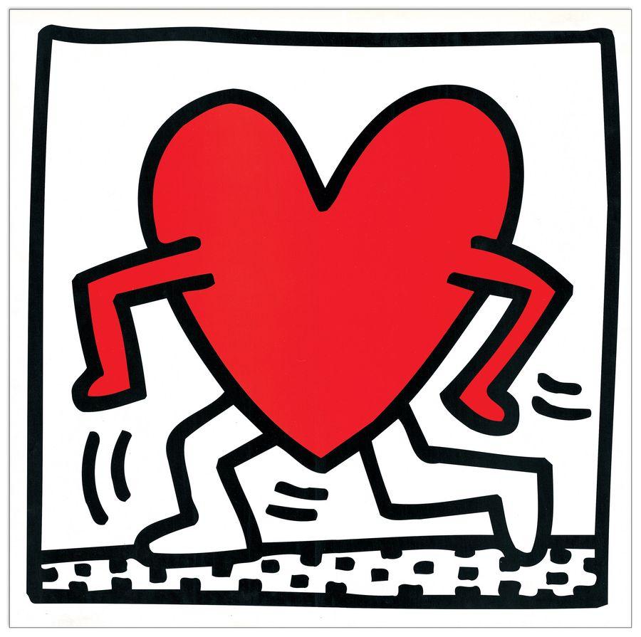 artopweb Haring - Untitled 1984 Decorative MDF Panel (65x65cm)