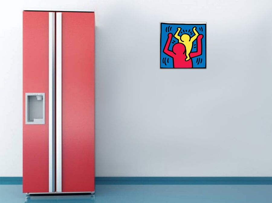 Artopweb Haring - Untitled 1987 Decorative MDF Panel (51x51cm)