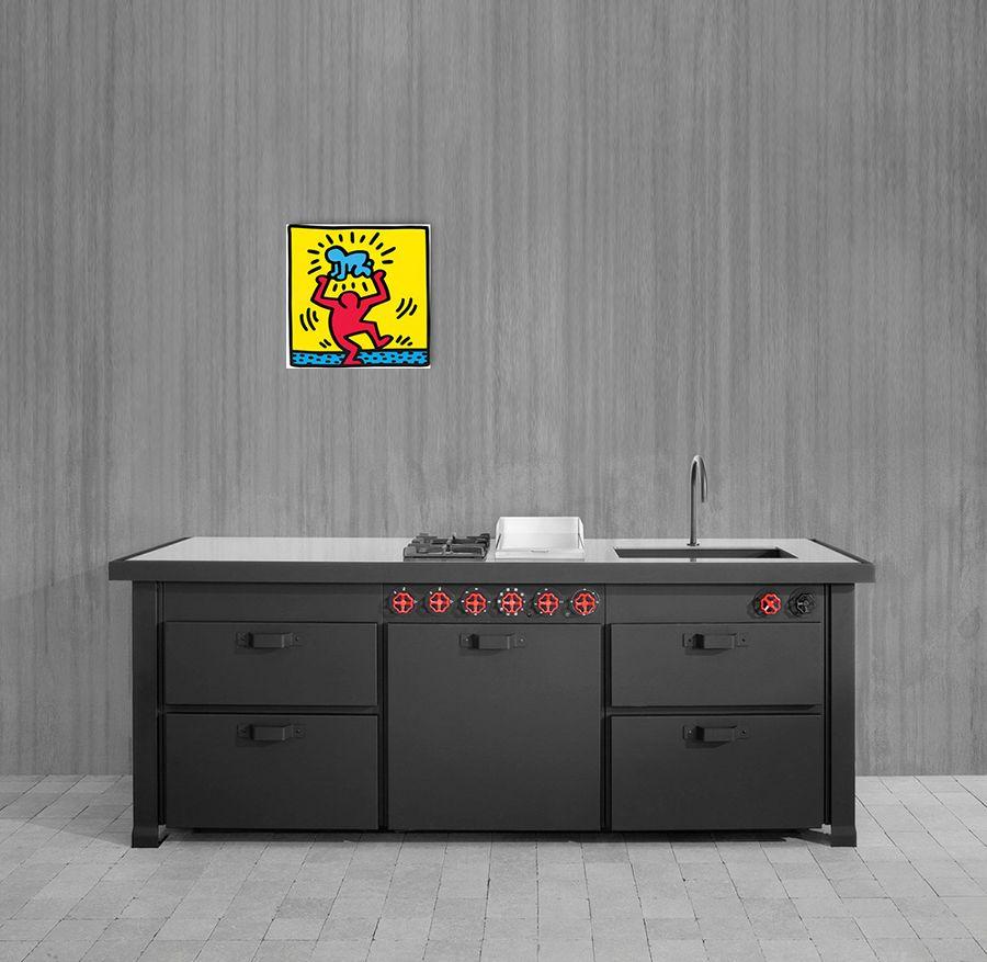 Artopweb Haring - Untitled 1987 Decorative MDF Panel (51x51cm)