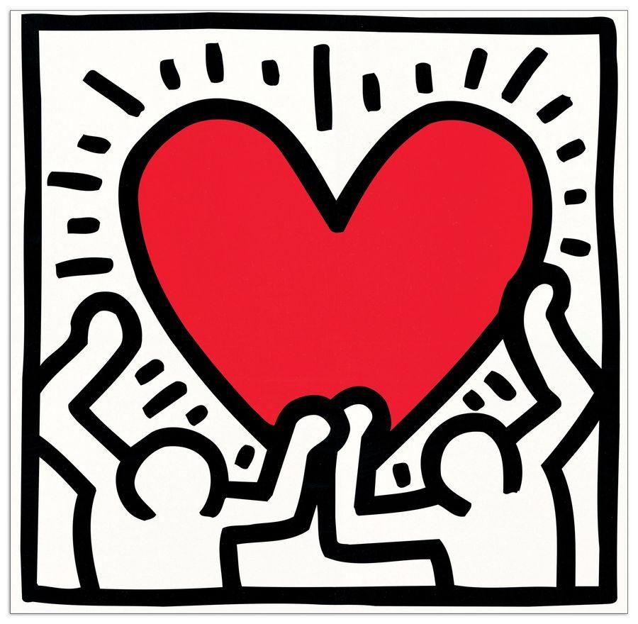 artopweb Haring - Untitled 1988 Decorative MDF Panel (27x27cm)