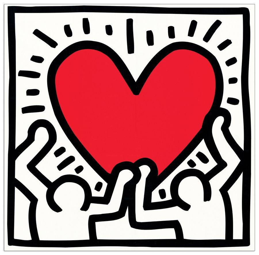 artopweb Haring - Untitled 1988 Decorative MDF Panel (62x62cm)