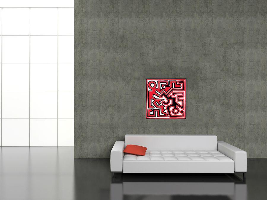 Artopweb Haring - Untitled 1988 Decorative MDF Panel (90x90cm)