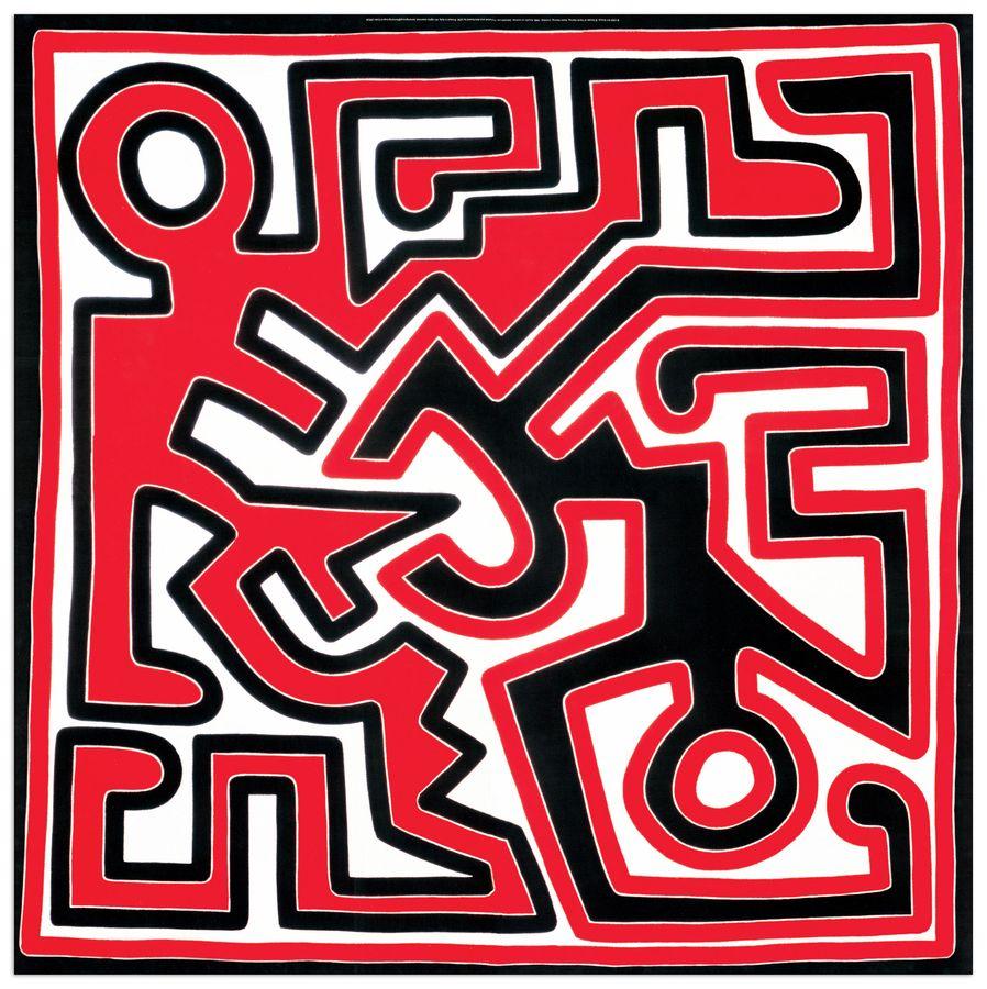 artopweb Haring - Untitled 1988 Decorative MDF Panel (90x90cm)