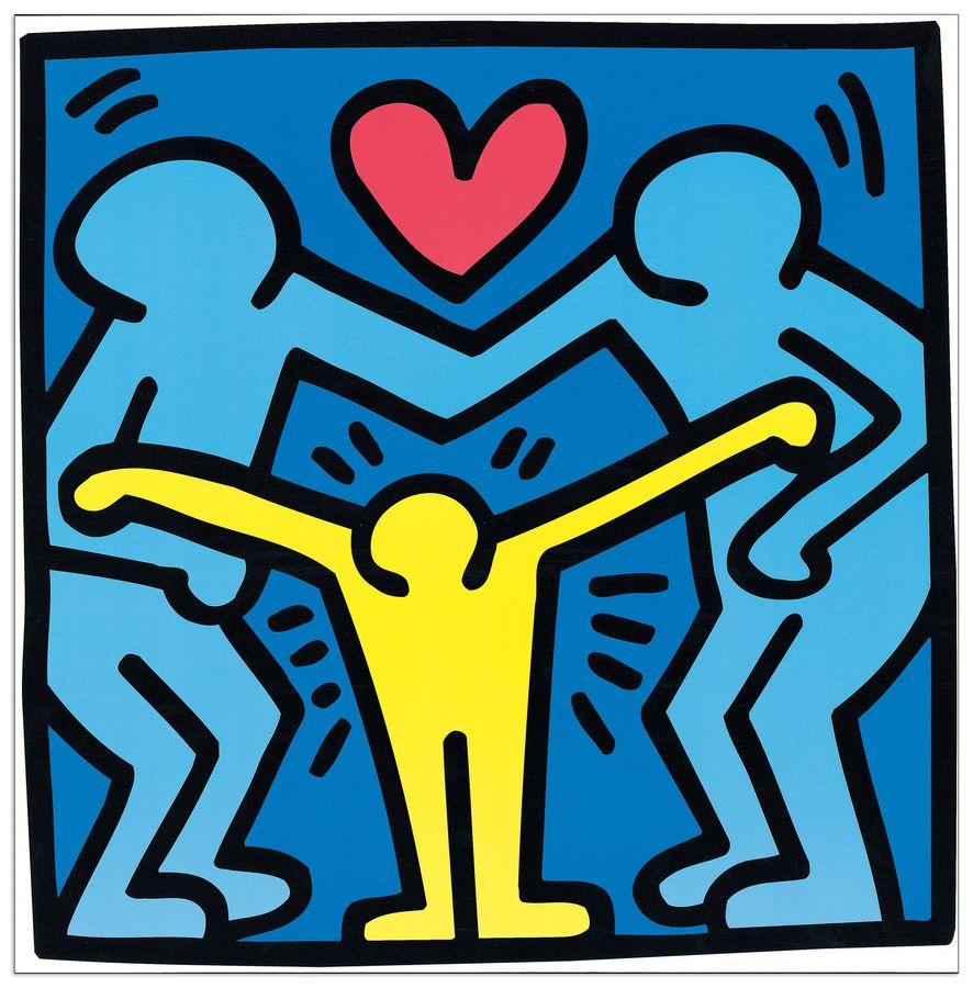 artopweb Haring - Untitled 1989 Decorative MDF Panel (51x51cm)