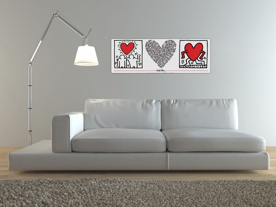 Artopweb Haring - Untitled Decorative MDF Panel (95x33cm)