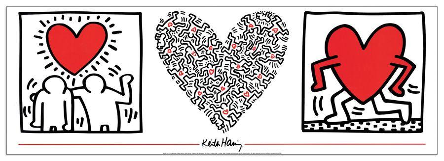 artopweb Haring - Untitled Decorative MDF Panel (95x33cm)