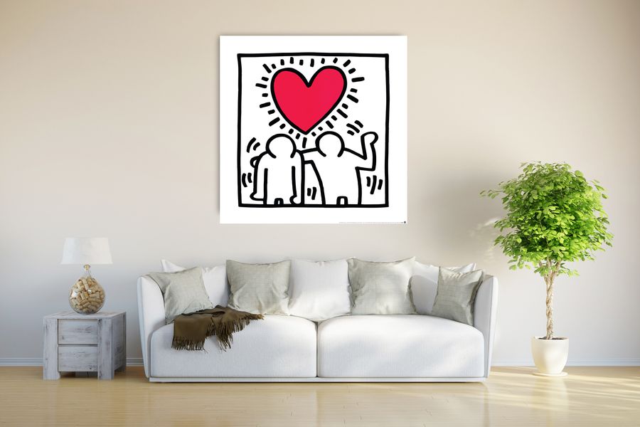 Artopweb Haring - Untitled Wedding Invitation Decorative MDF Panel (90x90cm)