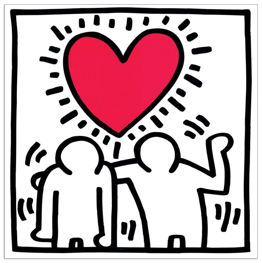 artopweb Haring - Untitled Wedding Invitation Decorative MDF Panel (20x20cm)