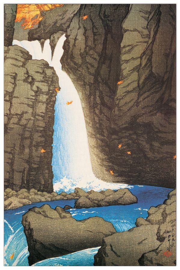 artopweb Hasui - Yuki Falls At Shiobara Decorative MDF Panel (45x69cm)