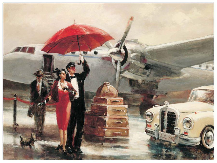 artopweb Heighton - Transcontinental Flight Decorative MDF Panel (80x60cm)