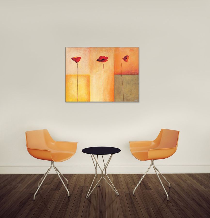 Artopweb Heinemann - Dreierlei Mohn II Decorative MDF Panel (80x60cm)