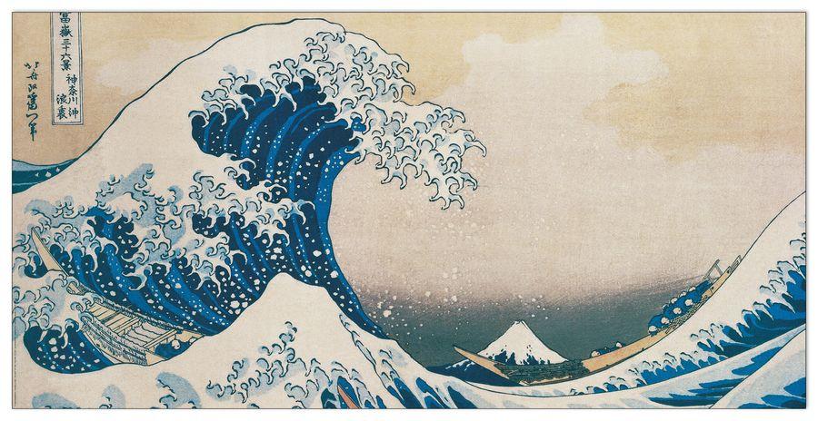 artopweb Hokusai - L'onda Decorative MDF Panel (140x70cm)