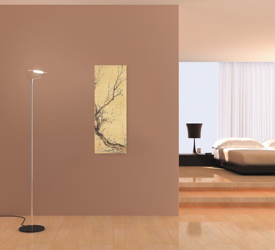 Artopweb Hokusai - Tronco Di Susino In Fiore Decorative MDF Panel (30x91cm)