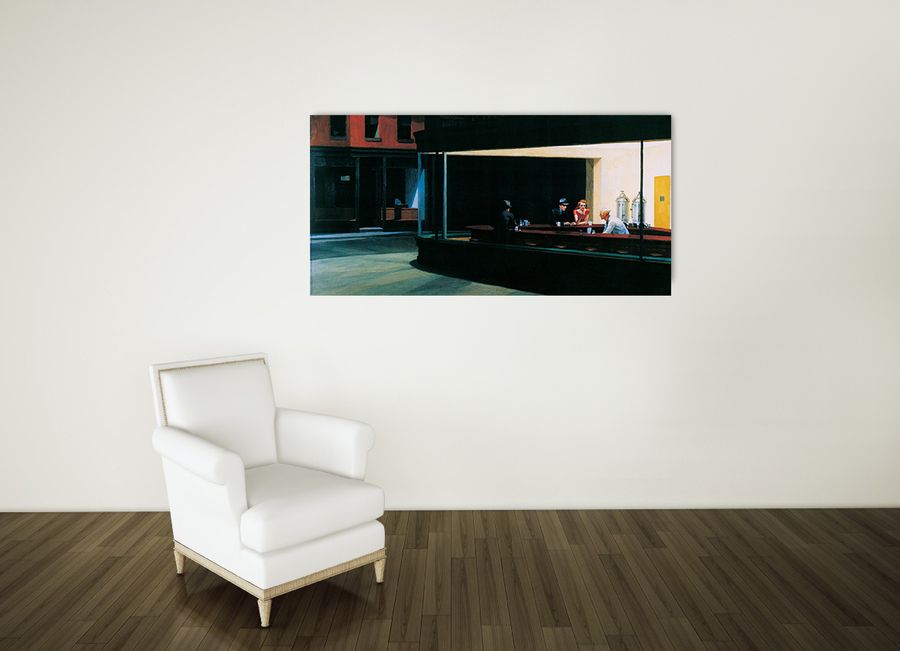 Artopweb Hopper - Falchi Della Notte 1960 Decorative MDF Panel (140x70cm)