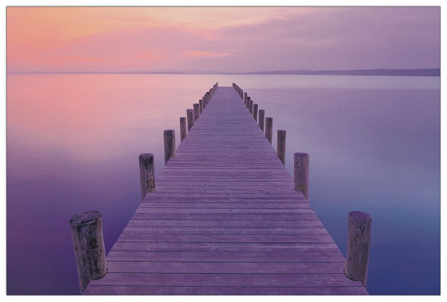 artopweb Jetty - Sunrise Decorative MDF Panel (90x60cm)