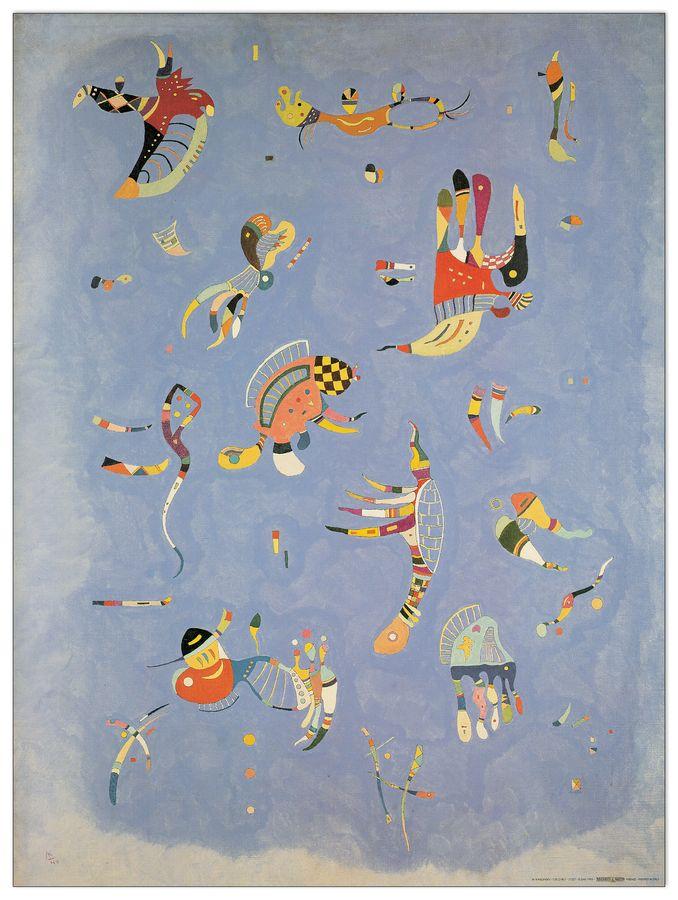 artopweb Kandinsky - Cielo Blu Decorative MDF Panel (60x80cm)