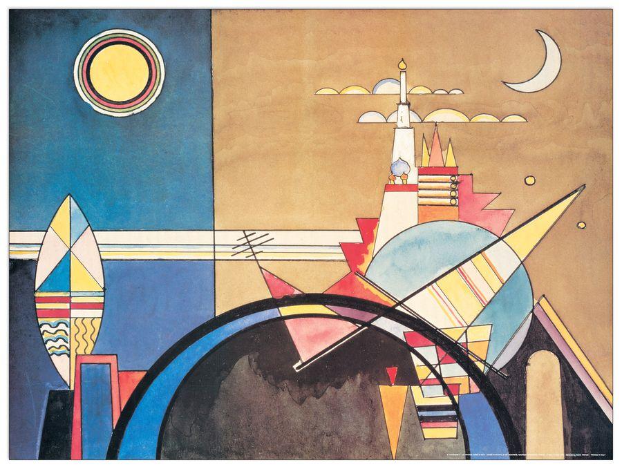 artopweb Kandinsky - La Grande Torre Di Kiev Decorative MDF Panel (80x60cm)
