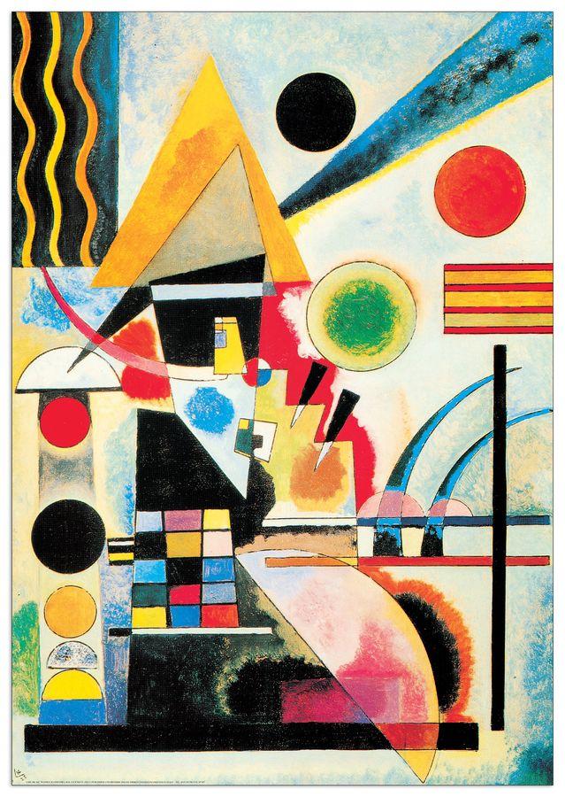 artopweb Kandinsky - Ondeggiamento 1925 Decorative MDF Panel (70x100cm)