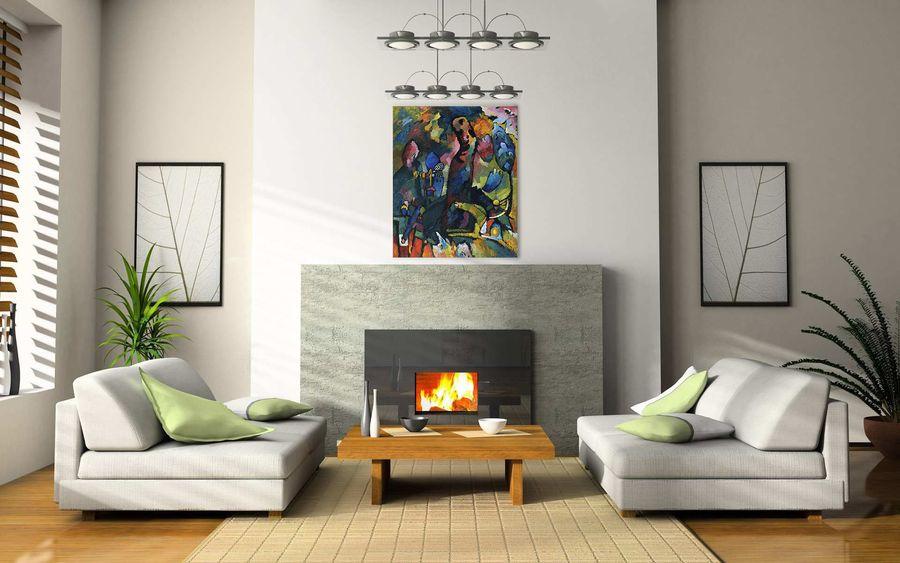 Artopweb Kandinsky - Picture With An Archer Decorative MDF Panel (60x72cm)