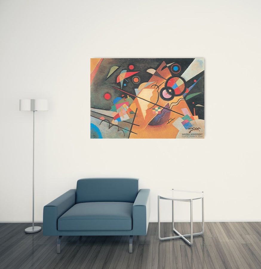 Artopweb Kandinsky - Punta Gialla 1924 Decorative MDF Panel (100x70cm)