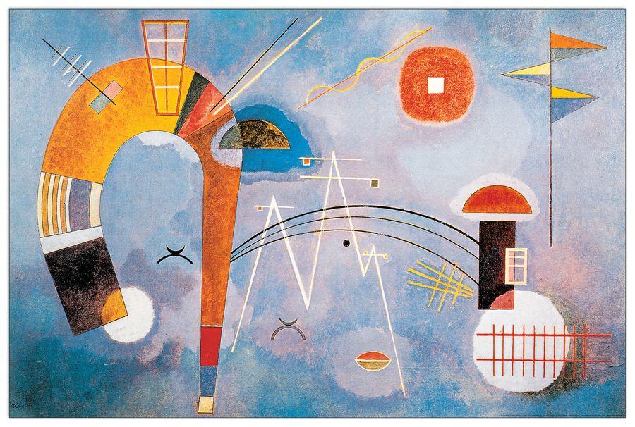 artopweb Kandinsky - Rond Et Pointu Decorative MDF Panel (90x60cm)