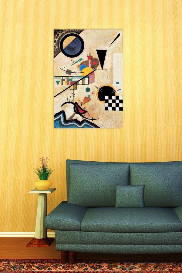 Artopweb Kandinsky - Solidi In Contrasto 1924 Decorative MDF Panel (70x100cm)